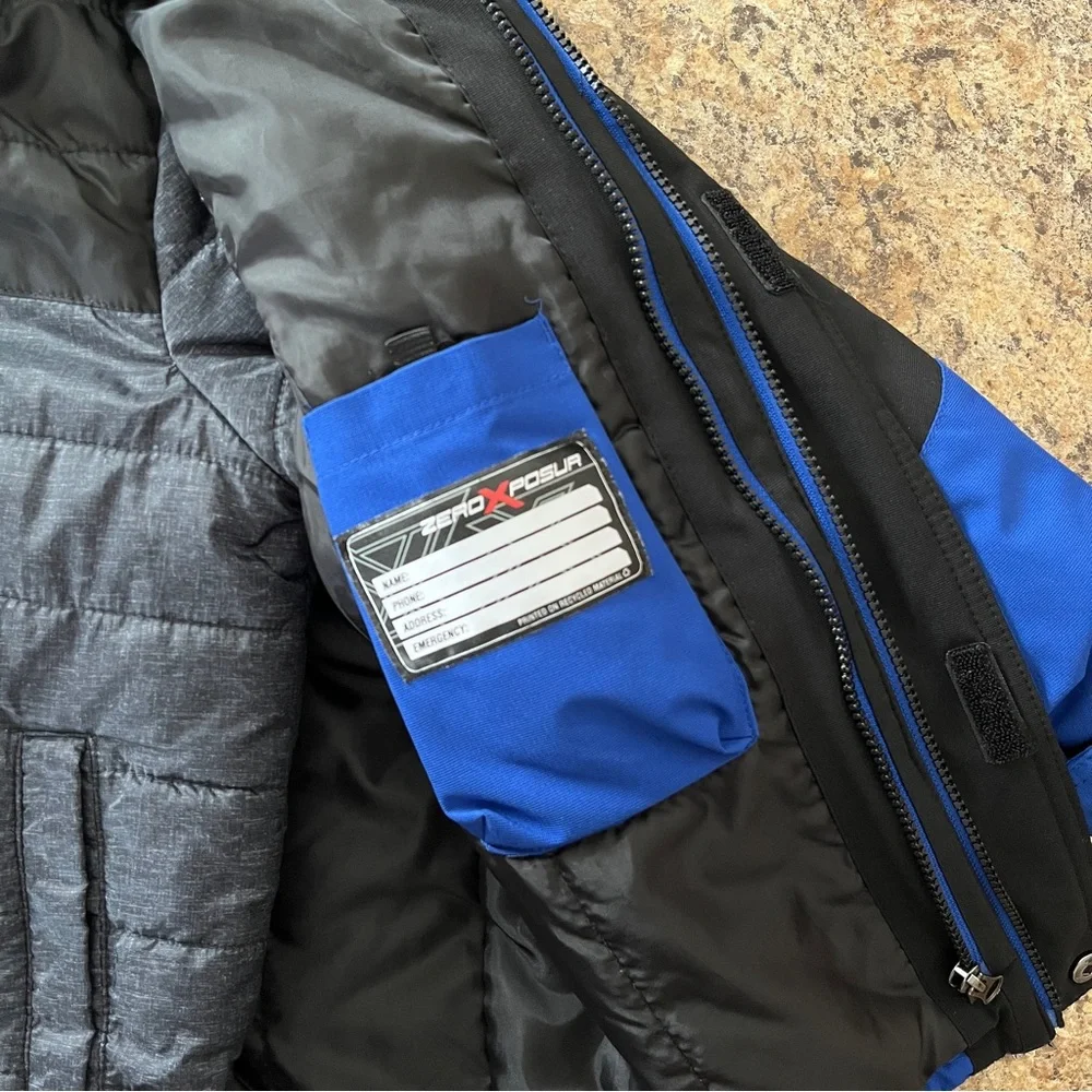 ZeroXposur Boys 3-in-1 All Seasons Multi-Functional Colorblock Jacket Small 6/7